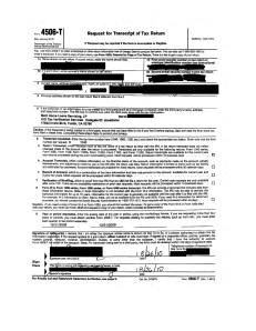 FedEx Delivery Information and 4506-T-002 REDACTED