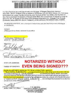 MCI notarized without being signed