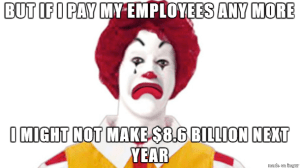 McDonald's low pay high profit