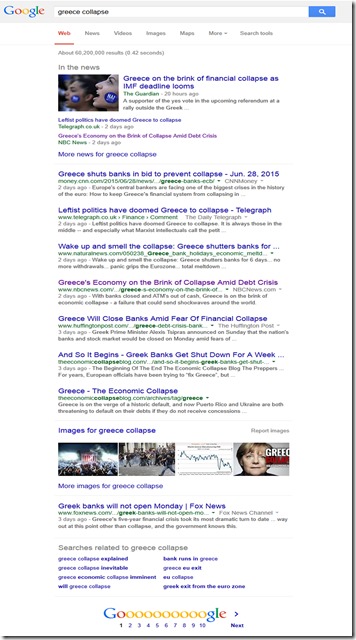 Greek Collapse Google Search 7-1-15