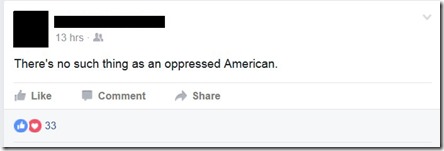 FB-No oppressed Americans